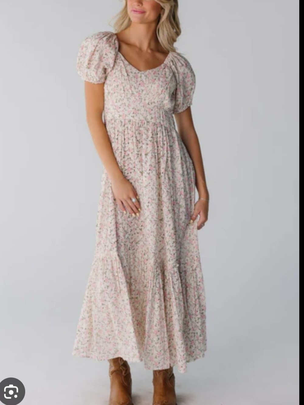 Citrus Called to Surf Swiss Modest Maxi Dress Ditsy Floral Cotton Prairie XXL